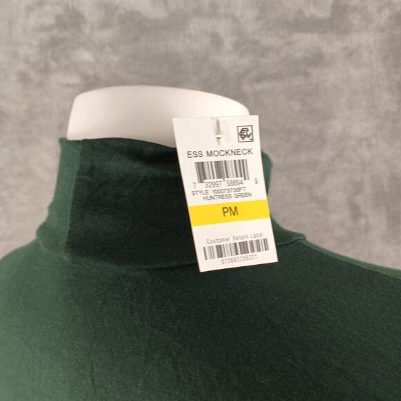 NWT Style&Co Turtleneck Women Top Petite MEDIUM Green Rayon Blend Pullover Knit - Picture 6 of 10
